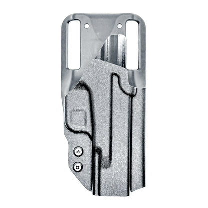 Black Duty & Competition Outside Waistband OWB Holster for the Ruger RXM pistol with a Blade-Tech Duty Drop.