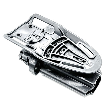 Black Duty & Competition Outside Waistband OWB Holster for the Ruger RXM pistol with a Blade-Tech Duty Drop.