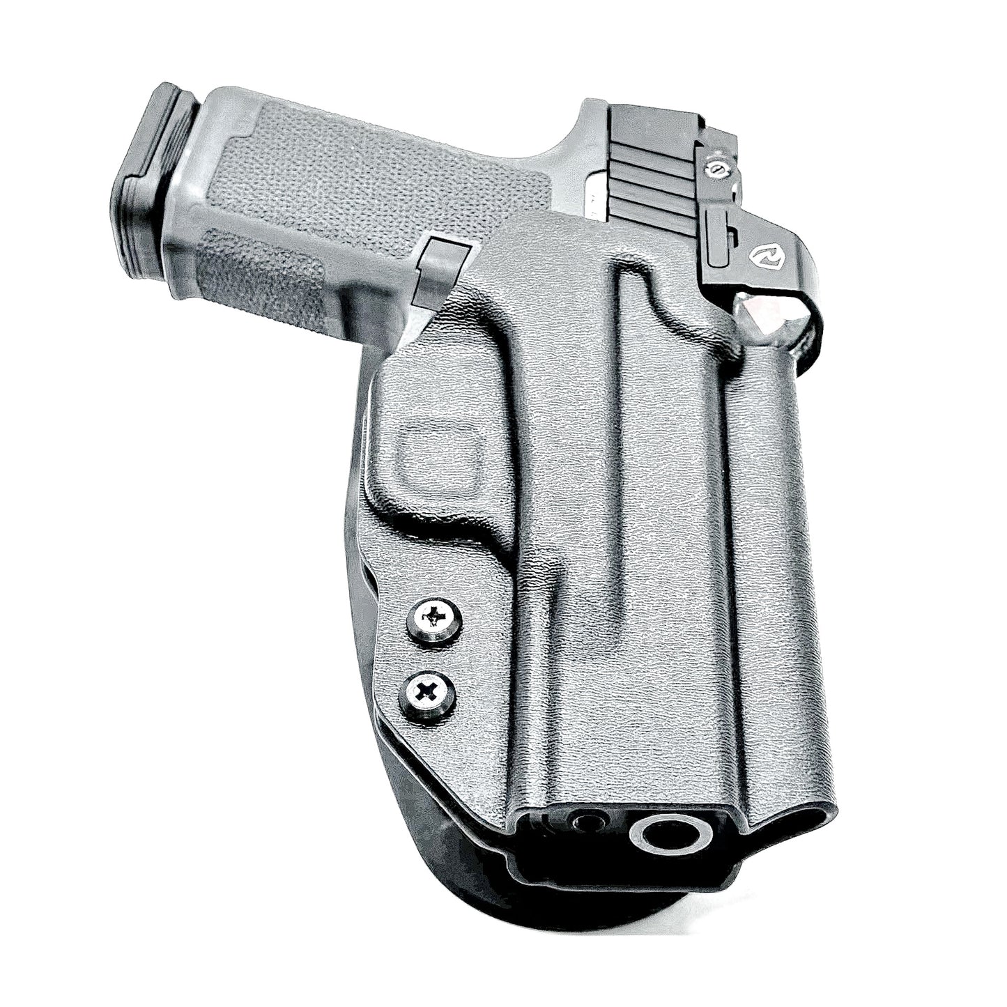 Black Duty & Competition Outside Waistband OWB Holster for the Ruger RXM pistol with a Blade-Tech Duty Drop.