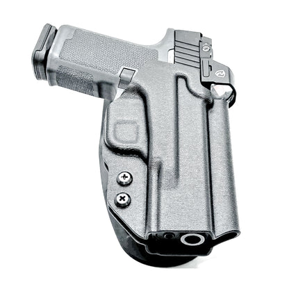 Black Duty & Competition Outside Waistband OWB Holster for the Ruger RXM pistol with a Blade-Tech Duty Drop.