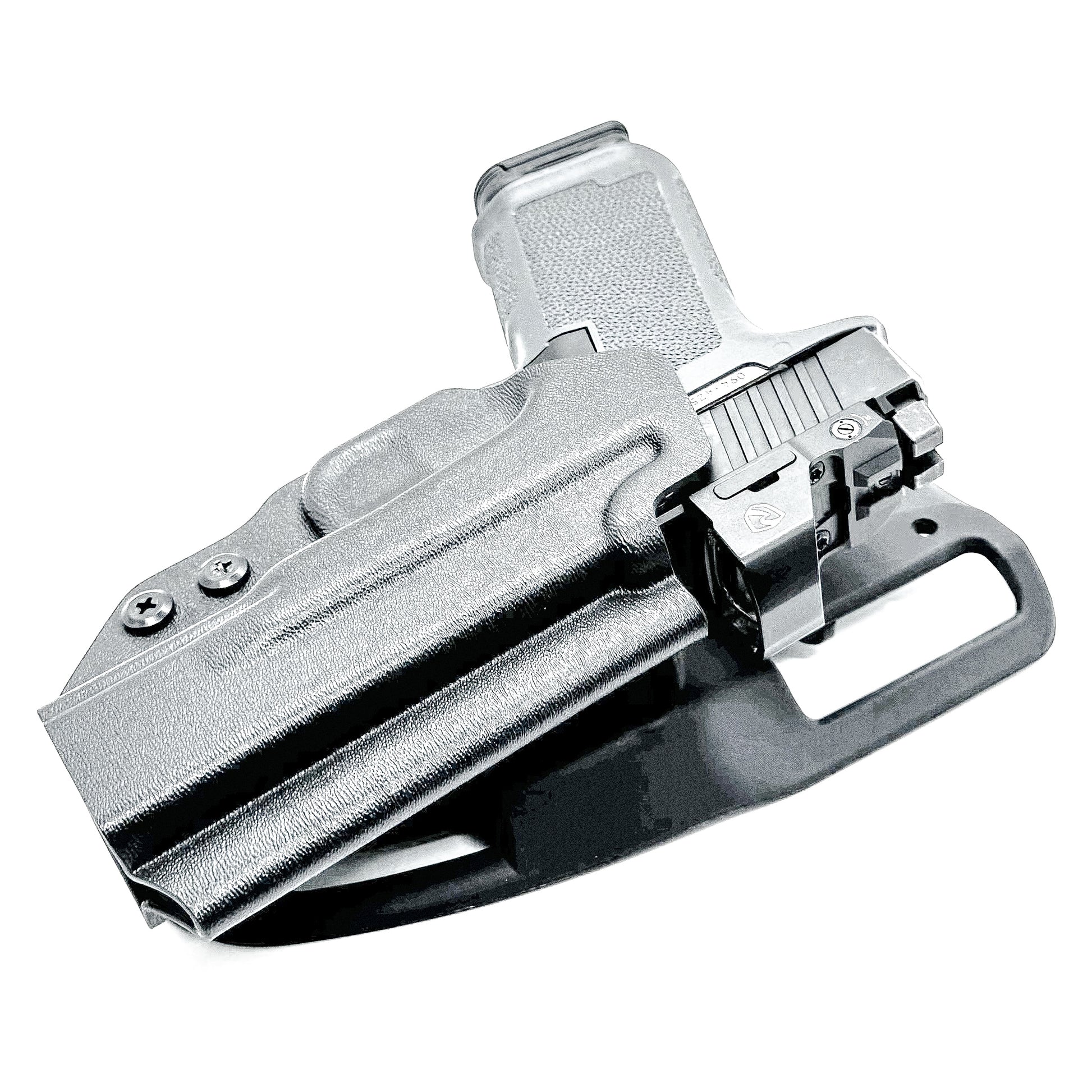 Black Duty & Competition Outside Waistband OWB Holster for the Ruger RXM pistol with a Blade-Tech Duty Drop.