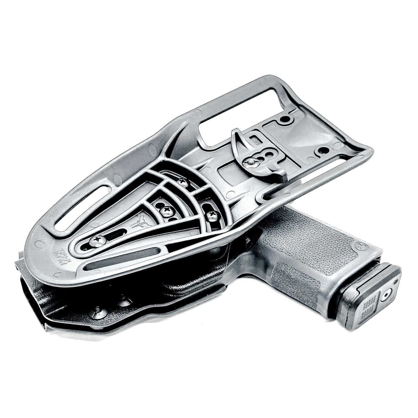 Black Duty & Competition Outside Waistband OWB Holster for the Ruger RXM pistol with a Blade-Tech Duty Drop.