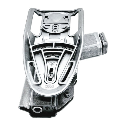 Black Duty & Competition Outside Waistband OWB Holster for the Ruger RXM pistol with a Blade-Tech Duty Drop.