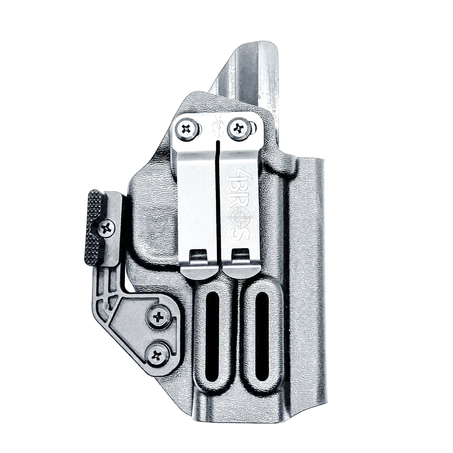 Black Inside Waistband IWB Holster for the Ruger RXM pistol with DCC Monoblock and a modwing.