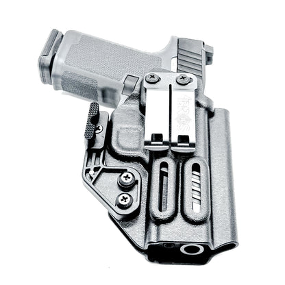 Black Inside Waistband IWB Holster for the Ruger RXM pistol with DCC Monoblock and a modwing.