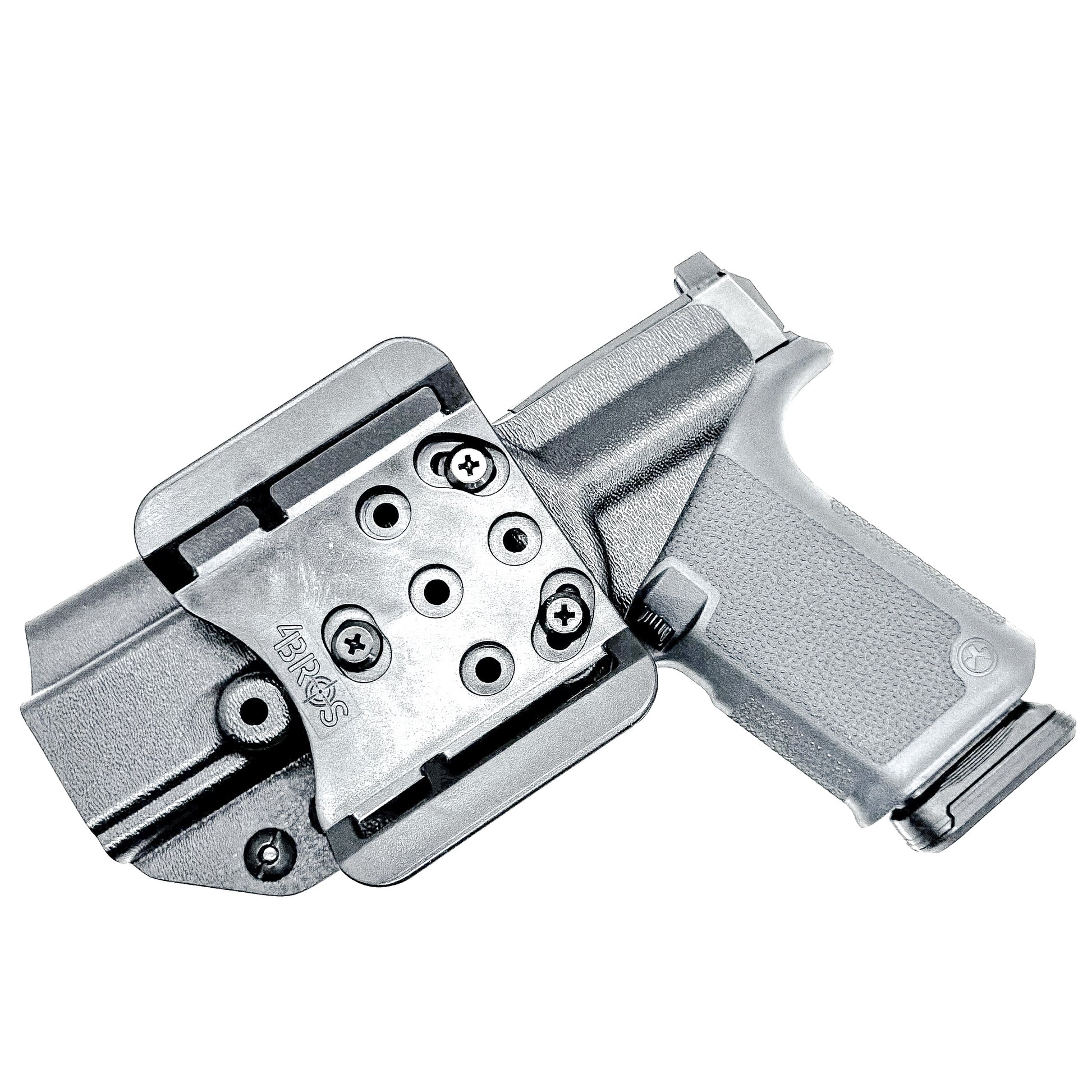 Outside waistband OWB holster for the Ruger RXM in black with 4BROS 1.5" Belt Slide.