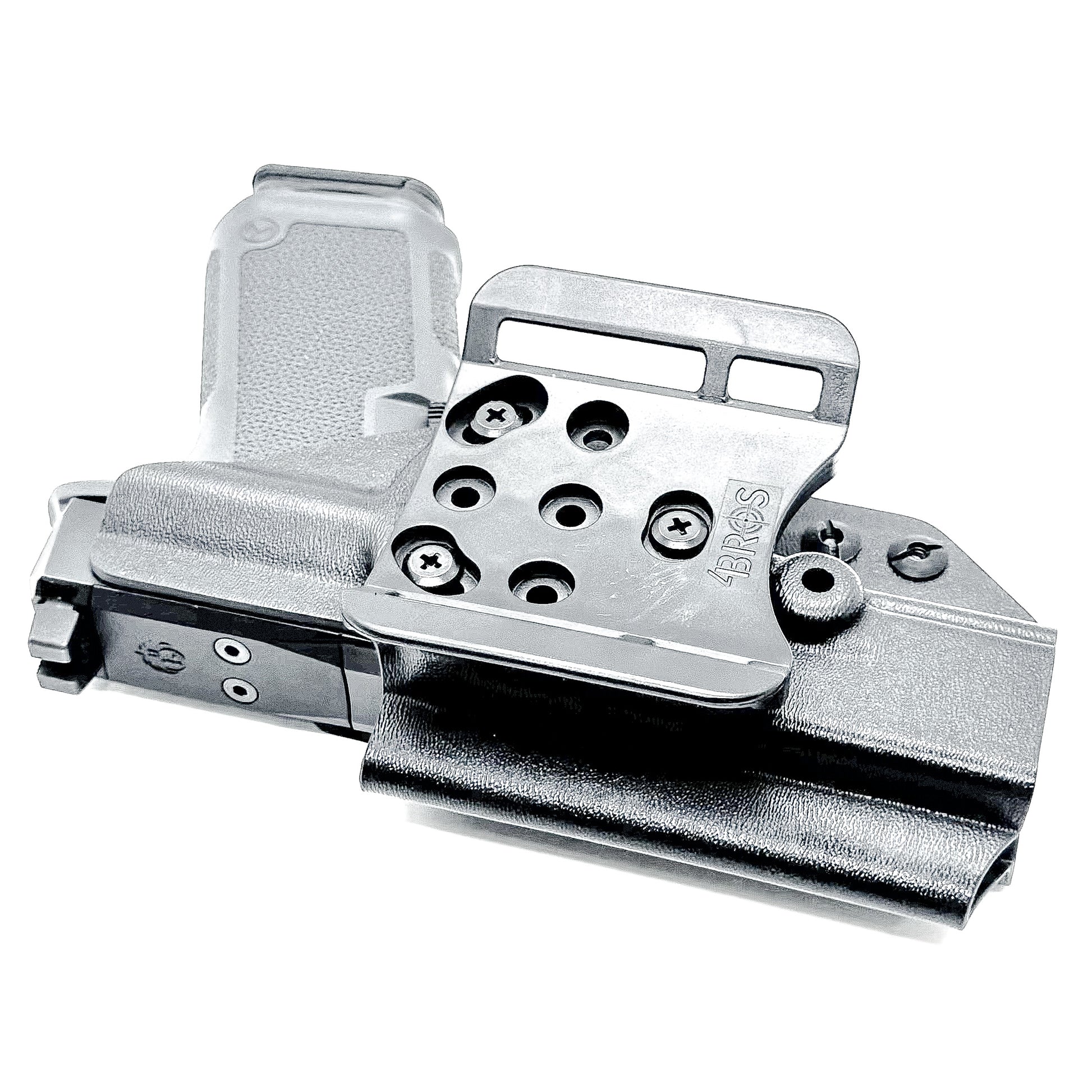 Outside waistband OWB holster for the Ruger RXM in black with 4BROS 1.5" Belt Slide.