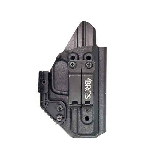 For the best, most comfortable, AIWB, IWB, Kydex Inside Waistband Holster Designed to fit the Ruger Security 9 pistol, shop Four Brothers 4BROS holsters. Adjustable retention, high sweat guard, smooth edges, and minimal material for improved comfort and concealment. Made in the USA 