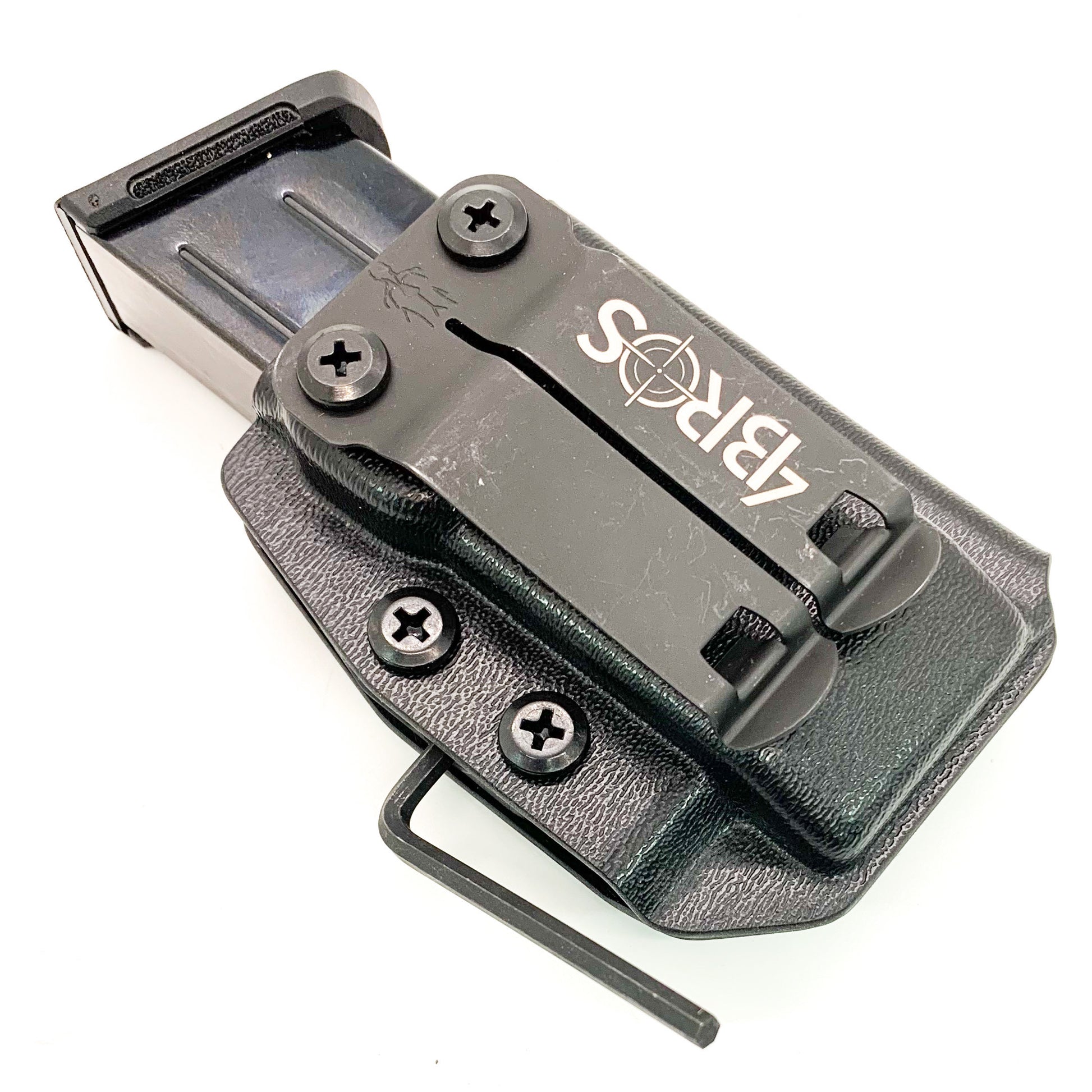 For the best, Inside Waistband IWB AIWB Ruger Security 9 magazine carrier, holster, & pouch for the Sig P320, P365, P365XL, Glock 17, 19, 22, 23, 26, 27, 34, 35, 45, 31, 32, 33, .357 Sig, 9mm & 40 Walther, Smith & Wesson, Arex, H&K, and 509, 509T, LS EDGE FN magazines, shop Four Brothers Holsters. 4BROS, Made in USA.