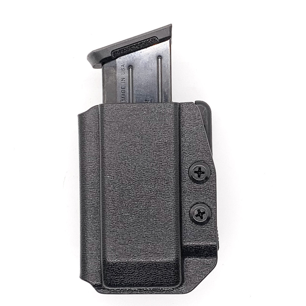 For the best, most comfortable, and rugged Kydex OWB Outside Waistband magazine pouch for Ruger Security 9 shop Four Brothers Holsters.  Suitable for belt widths of 1 1/2", 1 3/4". 2" & 2 1/2" Adjustable retention and cant outside waist carrier holster Sig P320, Glock 9mm & 40, H&K, Ruger, Walther, Smith & Wesson, FN