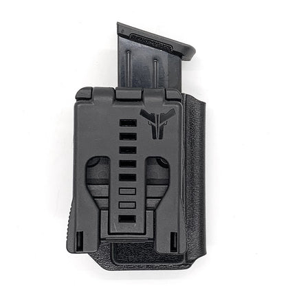 For the best, most comfortable, and rugged Kydex OWB Outside Waistband magazine pouch for Ruger Security 9 shop Four Brothers Holsters.  Suitable for belt widths of 1 1/2", 1 3/4". 2" & 2 1/2" Adjustable retention and cant outside waist carrier holster Sig P320, Glock 9mm & 40, H&K, Ruger, Walther, Smith & Wesson, FN