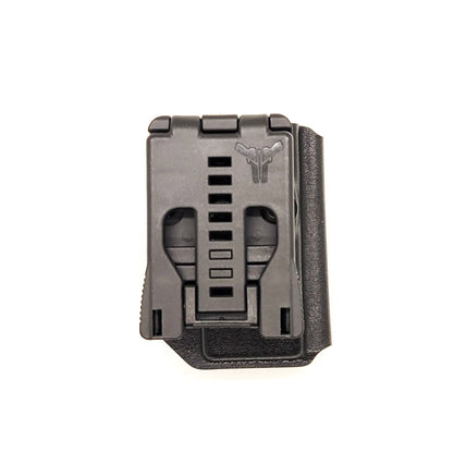 For the best, most comfortable, and rugged Kydex OWB Outside Waistband magazine pouch for Ruger Security 9 shop Four Brothers Holsters.  Suitable for belt widths of 1 1/2", 1 3/4". 2" & 2 1/2" Adjustable retention and cant outside waist carrier holster Sig P320, Glock 9mm & 40, H&K, Ruger, Walther, Smith & Wesson, FN