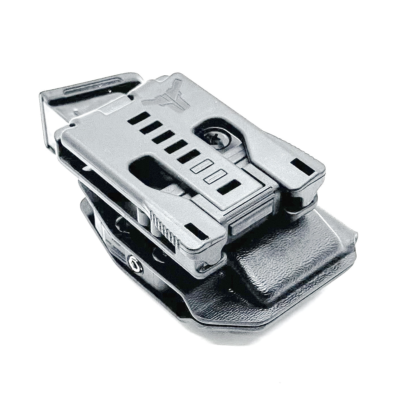 Black Kydex OWB Outside Waistband magazine pouch for Ruger Security 9 from Four Brothers Holsters.  Made in the USA