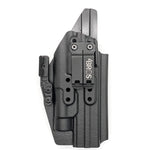 For the Best IWB AIWB Inside Waistband Kydex Taco Holster designed to fit the Smith and Wesson M&P 5.6" Performance Center 10MM M2.0 pistol with thumb safety & TLR-1, shop Four Brothers Holsters.  Full sweat guard, adjustable retention, profiled for a red dot sight. Made in the USA for veterans and law enforcement. 