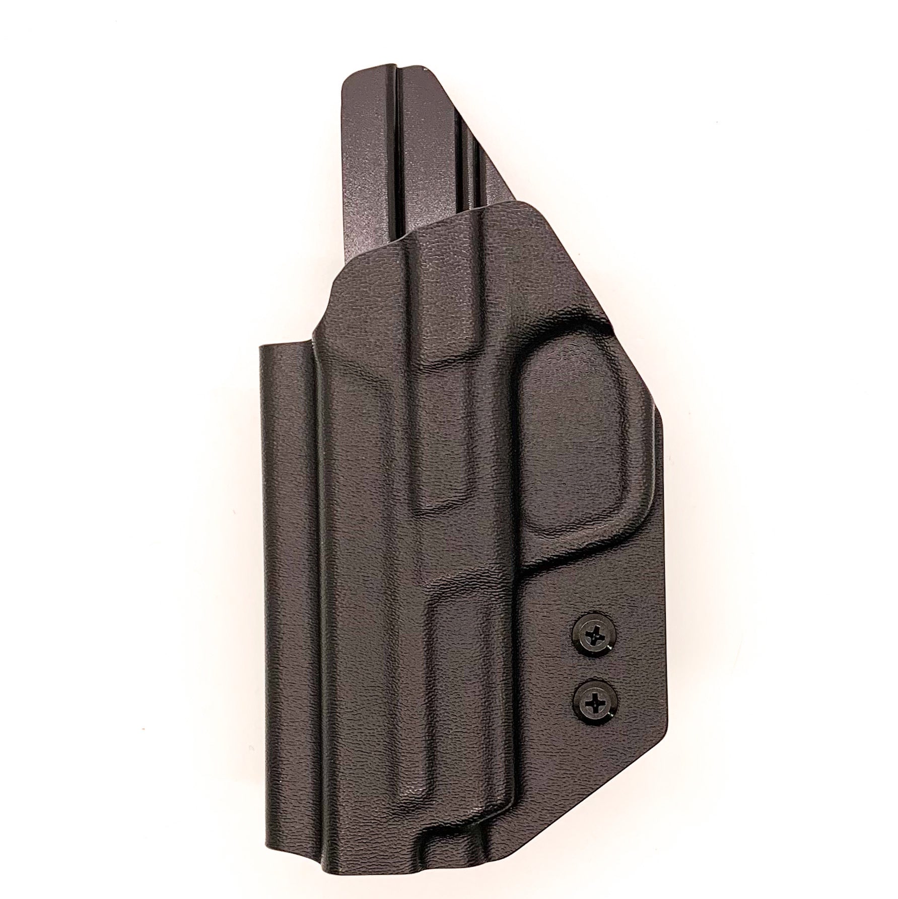 For the 2023 Best Outside Waistband OWB Kydex Holster designed to fit the Smith and Wesson M&P 4.25”, 4", and 3.6 Full Size and Compact pistol, shop Four Brothers Holsters. Holster fits M1.0 and M2. 0 generations.  Full sweat guard, adjustable retention, profiled for a red dot sight. Made in the USA. M1 M2