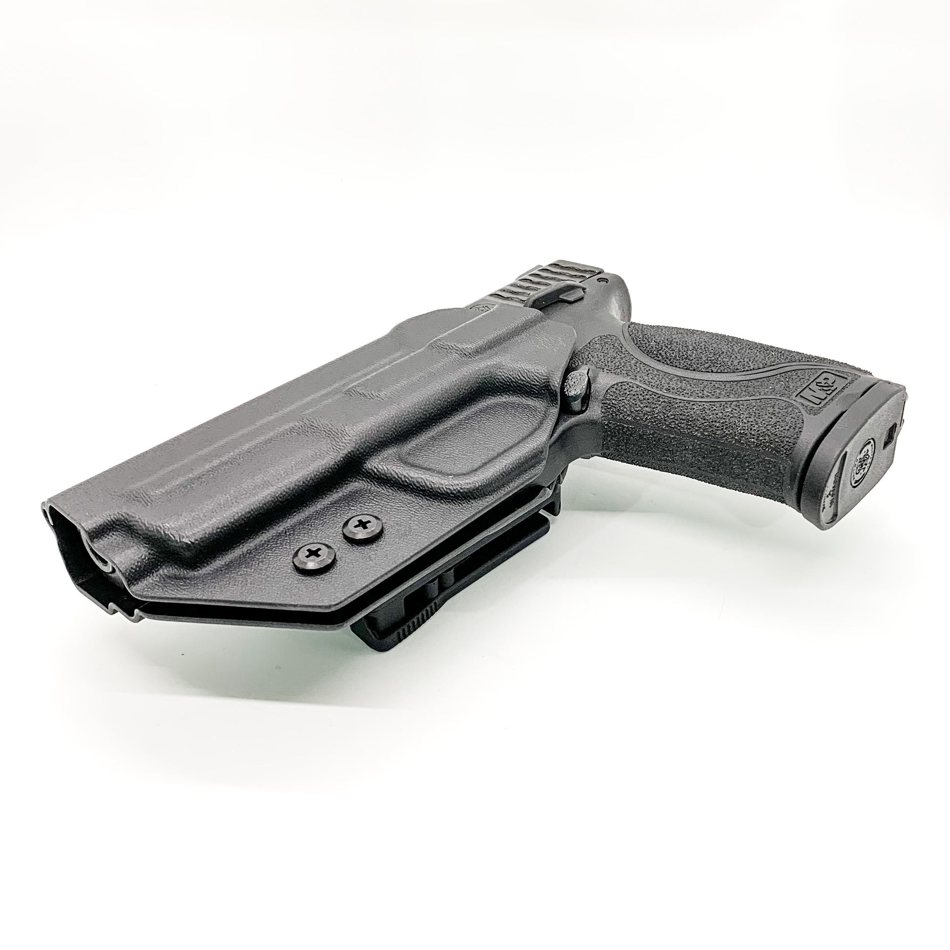 For the 2023 Best Outside Waistband OWB Kydex Holster designed to fit the Smith and Wesson M&P 4.25”, 4", and 3.6 Full Size and Compact pistol, shop Four Brothers Holsters. Holster fits M1.0 and M2. 0 generations.  Full sweat guard, adjustable retention, profiled for a red dot sight. Made in the USA. M1 M2