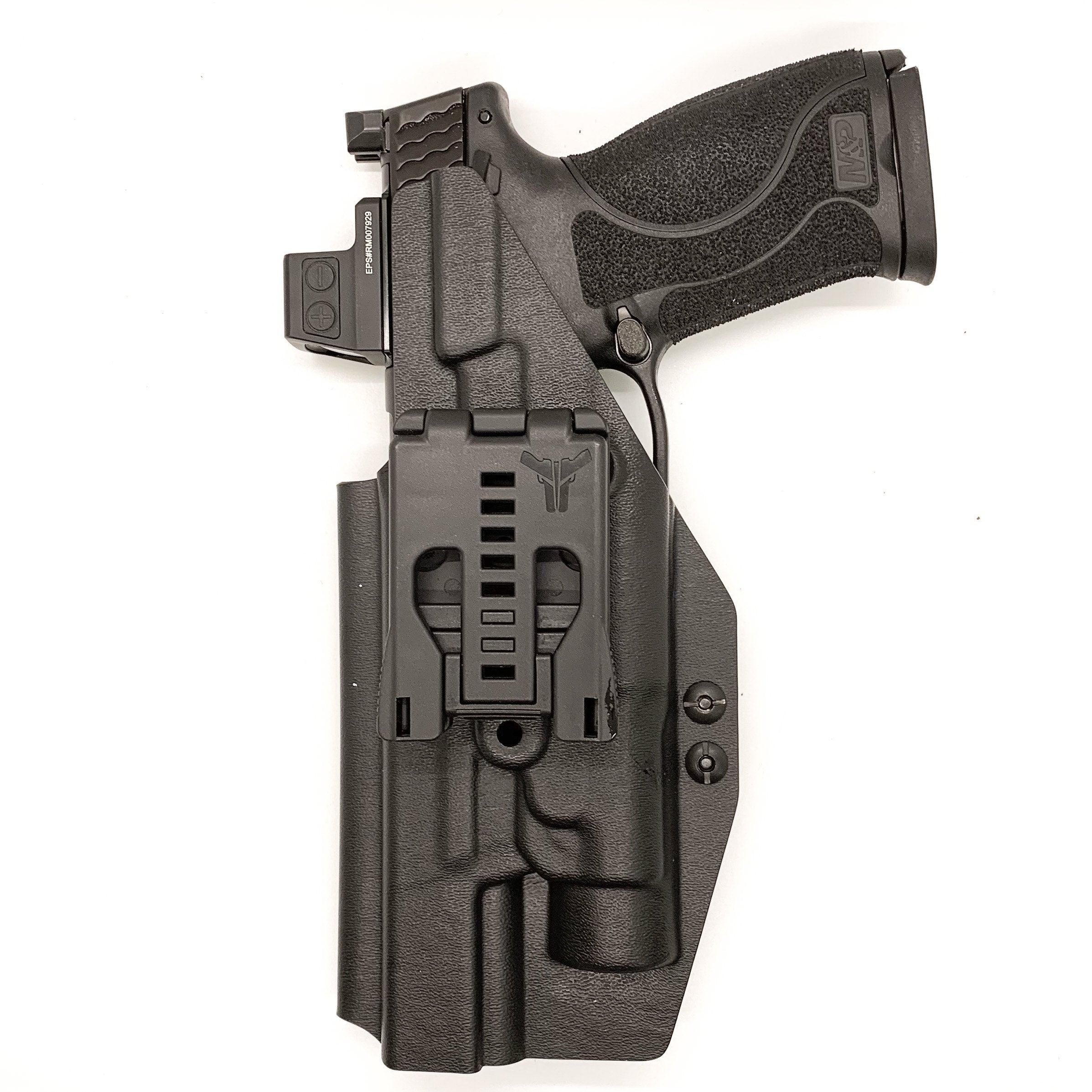 For the best, Outside Waistband OWB Kydex Holster designed to fit the Smith & Wesson M&P 10mm 5.6" Performance Center M2.0 pistol with thumb safety & TLR-1 handgun, shop Four Brothers Holsters.  Full sweat guard, adjustable retention. Made in USA Open muzzle for threaded barrels, cleared for red dot sights.  
