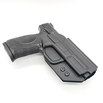 For the 2023 Best Outside Waistband OWB Kydex Holster designed to fit the Smith and Wesson M&P 4.25”, 4", and 3.6 Full Size and Compact pistol, shop Four Brothers Holsters. Holster fits M1.0 and M2. 0 generations.  Full sweat guard, adjustable retention, profiled for a red dot sight. Made in the USA. M1 M2