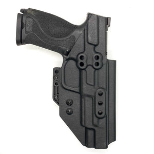 For the Best IWB AIWB Inside Waistband Kydex Taco Holster designed to fit the Smith and Wesson M&P 5.6" Performance Center 10MM M2.0 pistol with thumb safety, shop Four Brothers Holsters.  Full sweat guard, adjustable retention, profiled for a red dot sight. Proudly made in the USA for veterans and law enforcement. 