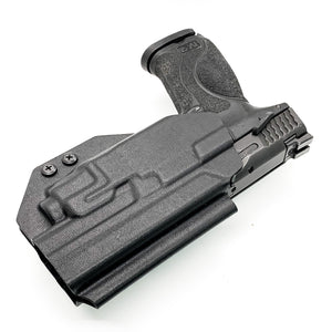 For the best Outside Waistband OWB Kydex Holster designed to fit the Smith & Wesson M&P M2.0 9mm 4.25" pistols with the Streamlight TLR-8 or TLR-8A light mounted to the pistol, shop Four Brothers Holsters. Full sweat guard, adjustable retention, smooth edges, cleared for red dot sights, proudly made in the USA. 