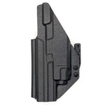 For the Best IWB AIWB Inside Waistband Kydex Taco Holster designed to fit the Smith and Wesson M&P 4" and 4.6" 10MM M2.0 pistol with thumb safety & TLR-8A, shop Four Brothers Holsters.  Full sweat guard, adjustable retention, profiled for a red dot sight. Made in the USA for veterans and law enforcement. 