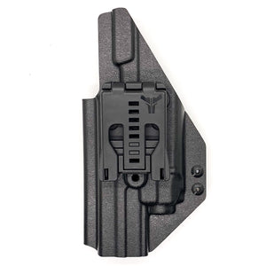 For the best outside Waistband Kydex Taco Style Holster designed to fit the Smith and Wesson M&P 10MM M2.0 pistol with thumb safety and Streamlight TLR-8A designed to fit both the 4" and 4.6" barrel lengths, shop Four Brothers Holsters. Full sweat guard, adjustable retention, cut for a red dot sight. Made in the USA.