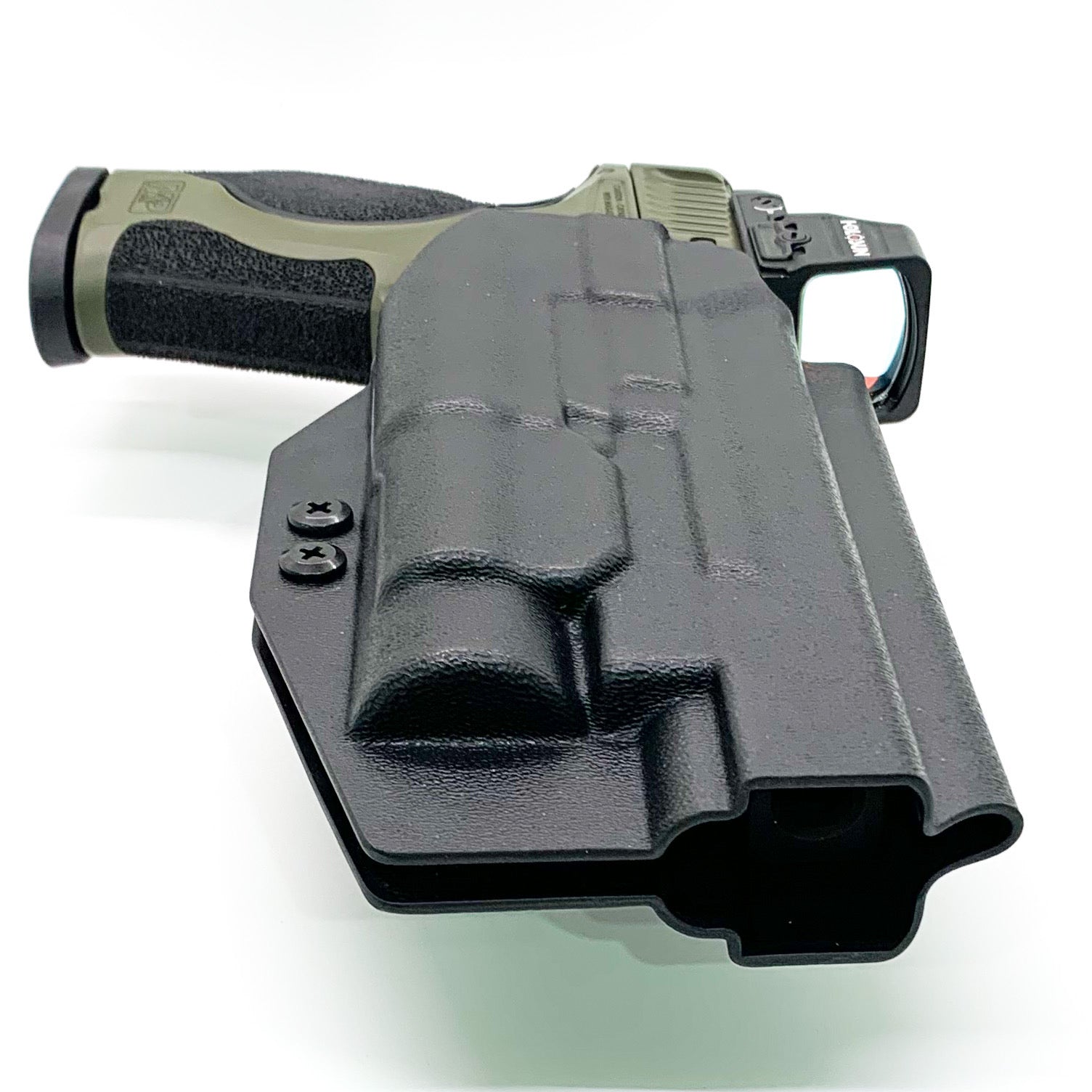 For the best, Outside Waistband OWB Kydex Holster designed to fit the Smith & Wesson 2023 SPEC Series M&P 9 Metal M2.0 & TLR-1 handgun, shop Four Brothers Holsters.  Full sweat guard, adjustable retention. Made in the USA Open muzzle for threaded barrels, cleared for red dot sights.  