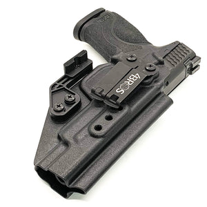 Inside Waistband Kydex Taco Holster designed to fit the Smith and Wesson M&P 10MM M2.0 pistol with thumb safety. The holster is designed to fit both the 4.6" & 4.25" barrel lengths.  Full sweat guard, adjustable retention, profiled for a red dot sight. Proudly made in the USA for veterans and law enforcement. 