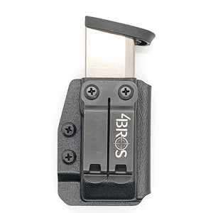 For the Best Kydex IWB AIWB appendix inside waistband magazine pouch carrier or holster for the Smith & Wesson M&P 2.0 10mm, shop Four Brothers Holsters. Suitable for belt widths of 1 1/2" & 1 3/4". Adjustable retention. Appendix Carry IWB Carrier Holster 