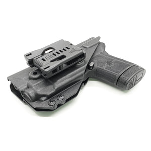 For the best KYDEX OWB Outside Waistband Kydex holster designed to fit the Smith & Wesson EQUALIZER with Streamlight TLR-8 or TLR-8A weapon-mounted light, shop Four Brothers Holsters. Full sweat guard adjustable retention minimal material and smooth edges to reduce printing.  Equalizer S&W TLR8 TLR8A
