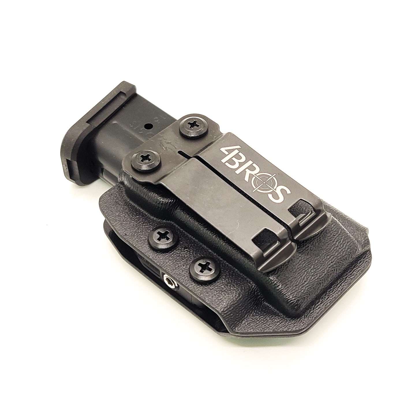 For the Best Kydex IWB AIWB appendix inside waistband magazine pouch for the Shield Arms S15 Magazine, shop Four Brothers Holsters. Suitable for belt widths of 1 1/2" & 1 3/4". Adjustable retention. Appendix Carrier Holster P365X-MACRO, Sig P365XL, Glock 43X & 48, Springfield Hellcat Pro, and Smith & Wesson Equalizer