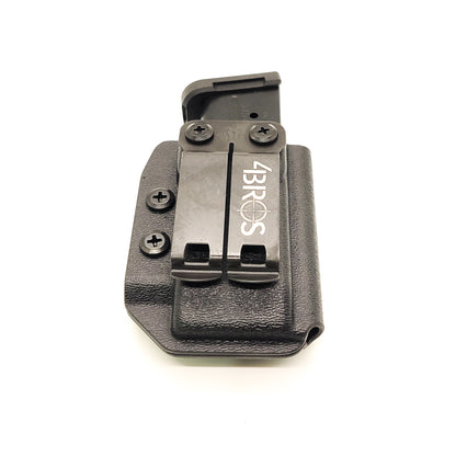 For the Best Kydex IWB AIWB appendix inside waistband magazine pouch for the Shield Arms S15 Magazine, shop Four Brothers Holsters. Suitable for belt widths of 1 1/2" & 1 3/4". Adjustable retention. Appendix Carrier Holster P365X-MACRO, Sig P365XL, Glock 43X & 48, Springfield Hellcat Pro, and Smith & Wesson Equalizer