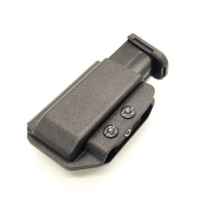 For the Best Kydex IWB AIWB appendix inside waistband magazine pouch for the Shield Arms S15 Magazine, shop Four Brothers Holsters. Suitable for belt widths of 1 1/2" & 1 3/4". Adjustable retention. Appendix Carrier Holster P365X-MACRO, Sig P365XL, Glock 43X & 48, Springfield Hellcat Pro, and Smith & Wesson Equalizer