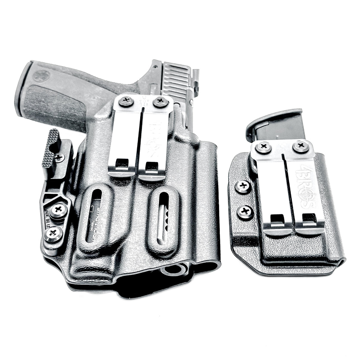 Four Brothers Holsters Inside Waistband IWB & AIWB Holster & Magazine Carrier combo for the Smith & Wesson M&P Shield X & TLR-7 X Sub or TLR-7 HL-X Sub.