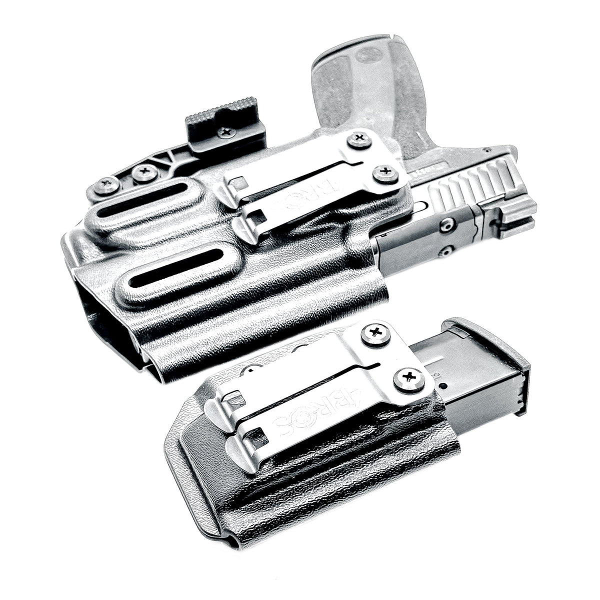 Four Brothers Holsters Inside Waistband IWB & AIWB Holster & Magazine Carrier combo for the Smith & Wesson M&P Shield X & TLR-7 X Sub or TLR-7 HL-X Sub.