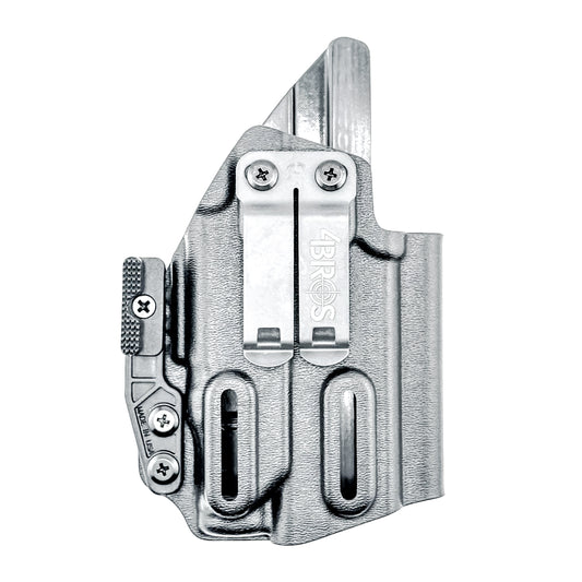 Precision-molded IWB holster for Smith & Wesson M&P Shield X and Streamlight 1913 TLR-7 Sub. Adjustable retention, optic-cut ready, and proudly made in the USA.