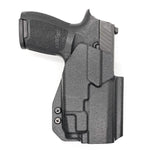 Our Outside Waistband holster for the Sig Sauer P320 Compact and Carry with the Streamlight TLR-7 or TLR-7A is vacuum formed with a precision machined mold designed from a CAD model of the actual firearm and light. The amount of retention is easily adjusted so that the fit can be dialed into your personal preference. 