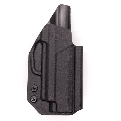 Outside Waistband OWB Kydex holster designed to fit the Sig Sauer P365XL, P365X, P365XL Spectre,  P365X/XL RomeoZero, and P365 SAS with GoGuns Gas Pedal. Adjustable retention, high sweat guard, and cleared for red dot sights. Proudly made in the USA with .080" thick material. 