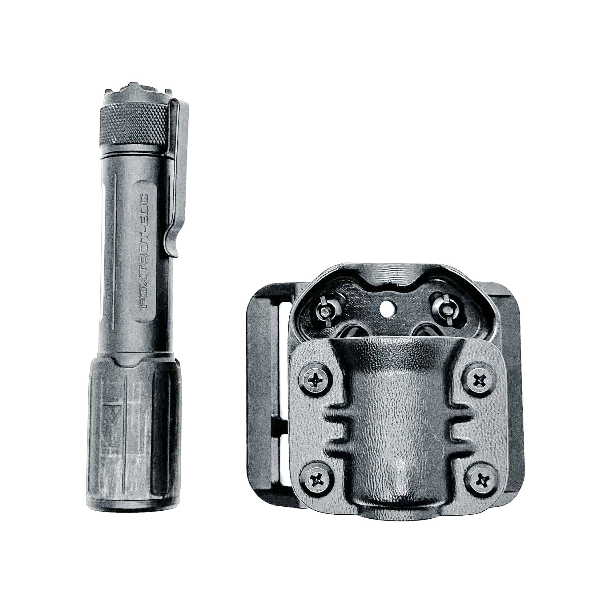 Kydex Outside Waistband & Molle Compatible Sig Sauer Foxtrot-EDC Full Size, Compact & Compact Rose Flashlight Carrier, shop Four Brothers Holsters.