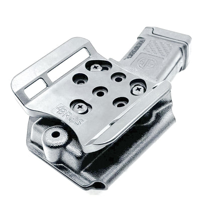 Kydex OWB Outside Waistband Magazine carrier for the Sig Sauer MPX Magazine, shop Four Brothers Holsters. Our Magazine Pouches are Made in the USA!