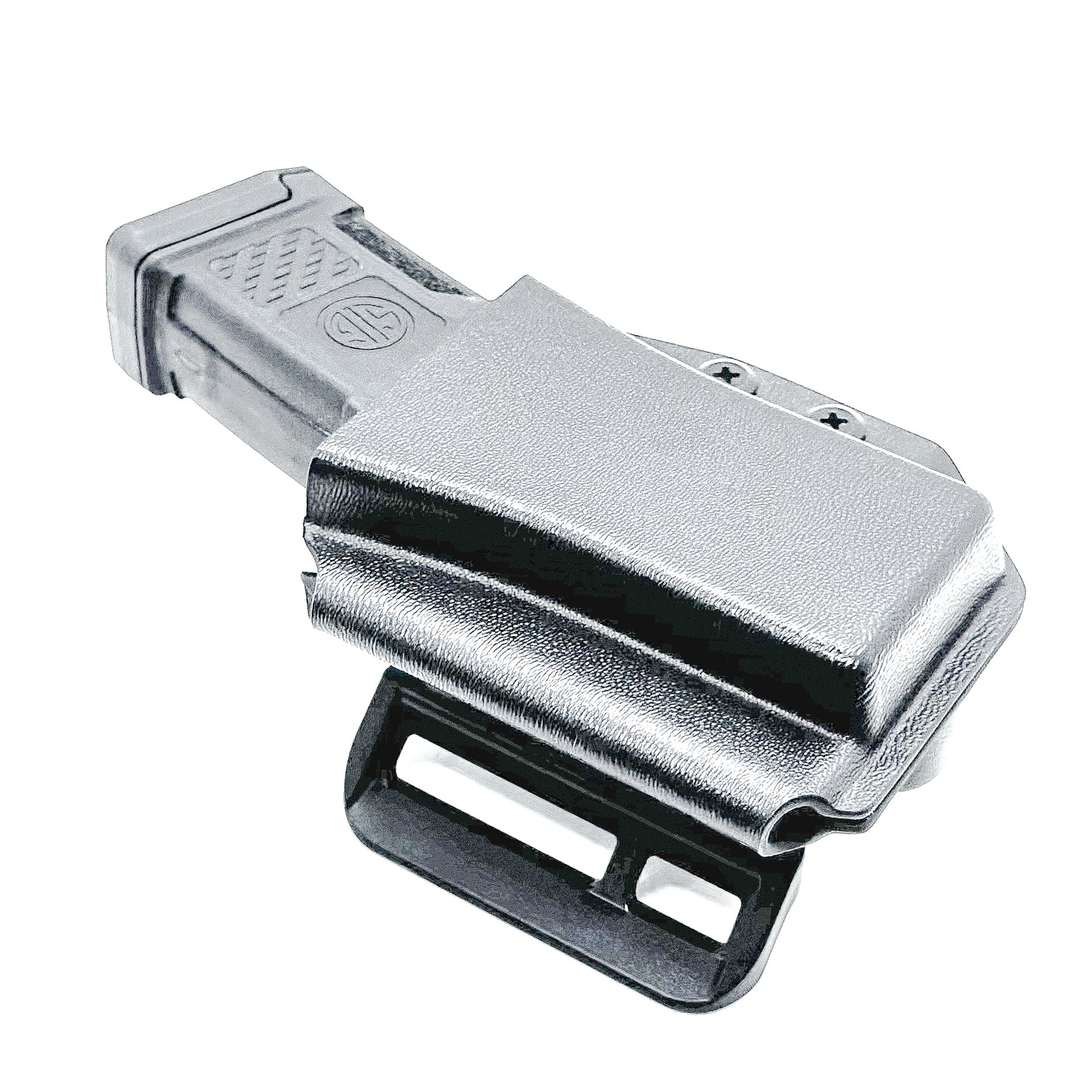 Kydex OWB Outside Waistband Magazine carrier for the Sig Sauer MPX Magazine, shop Four Brothers Holsters. Our Magazine Pouches are Made in the USA!