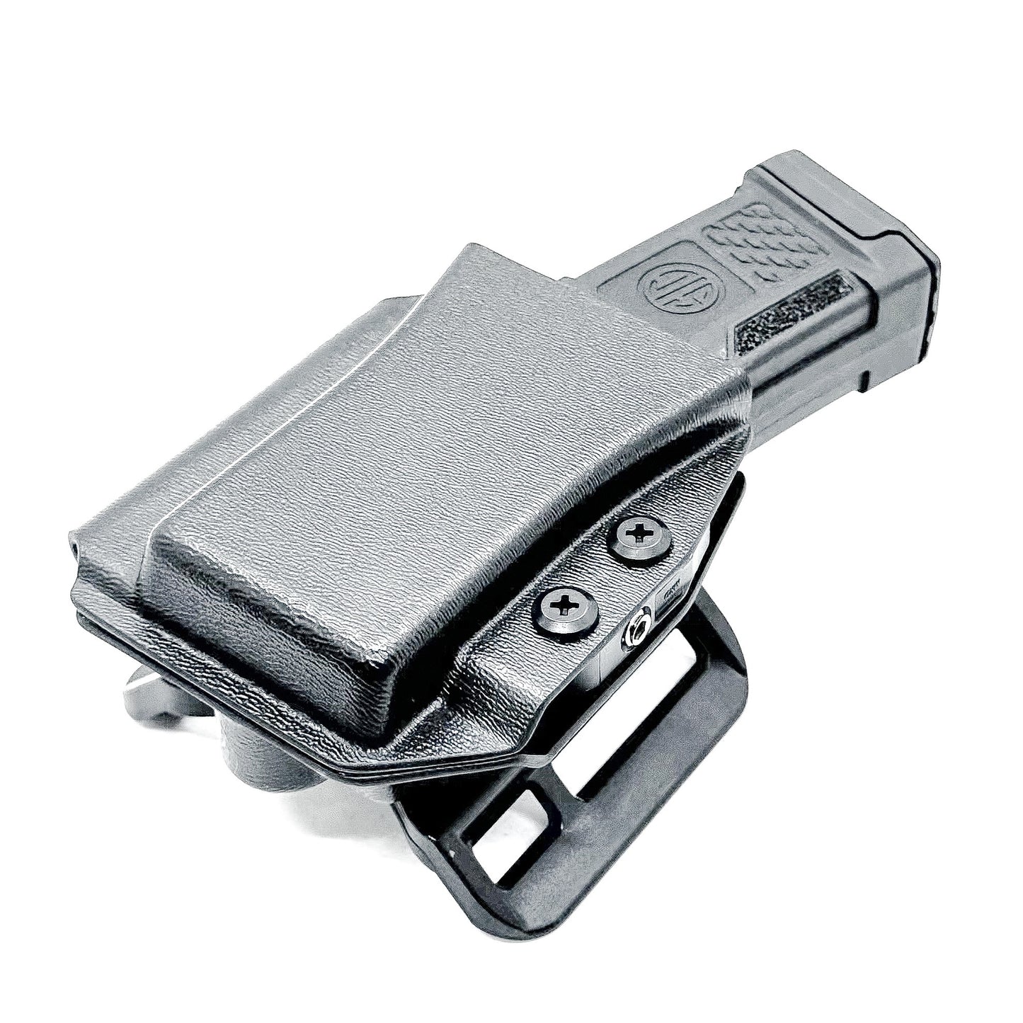 Kydex OWB Outside Waistband Magazine carrier for the Sig Sauer MPX Magazine, shop Four Brothers Holsters. Our Magazine Pouches are Made in the USA!