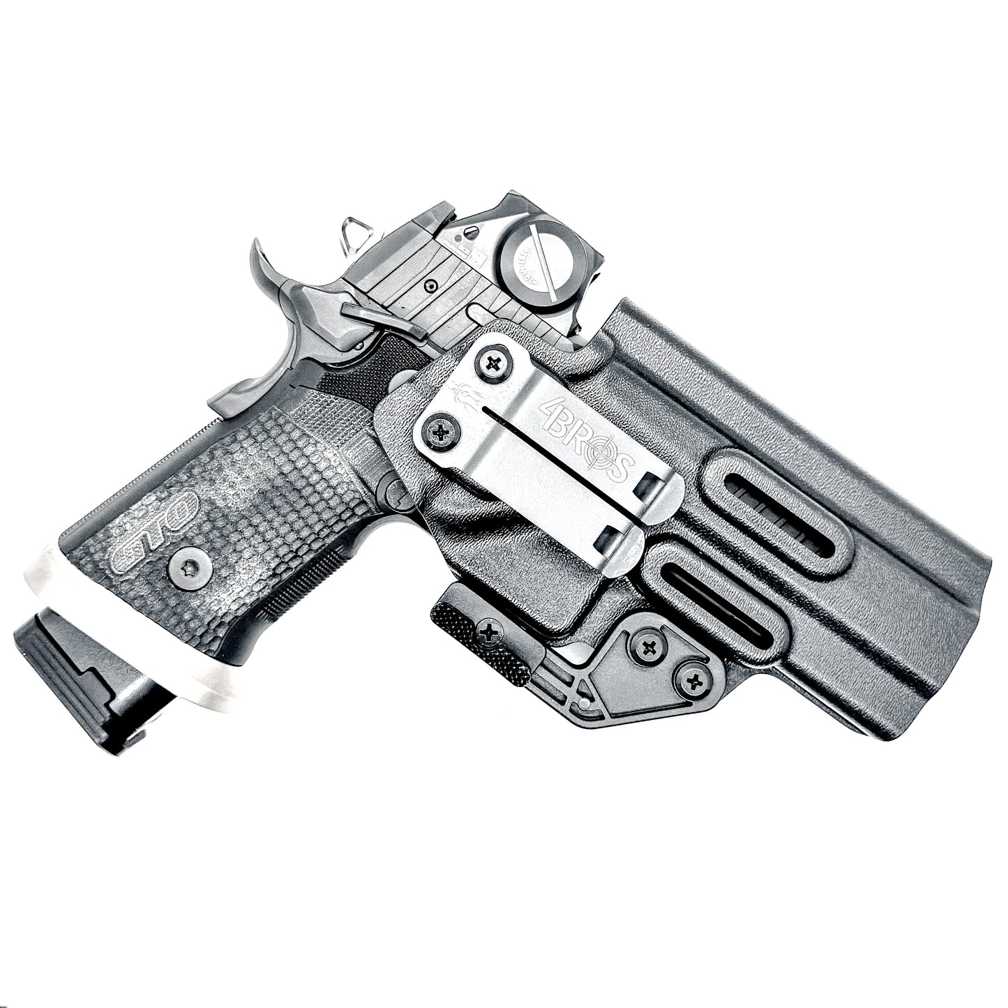 Black, Inside Waistband (IWB) Holster for the Sig Sauer P211 GTO with a Monoblock and Modwing