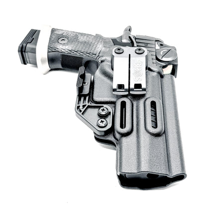 Black, Inside Waistband (IWB) Holster for the Sig Sauer P211 GTO with a Monoblock and Modwing