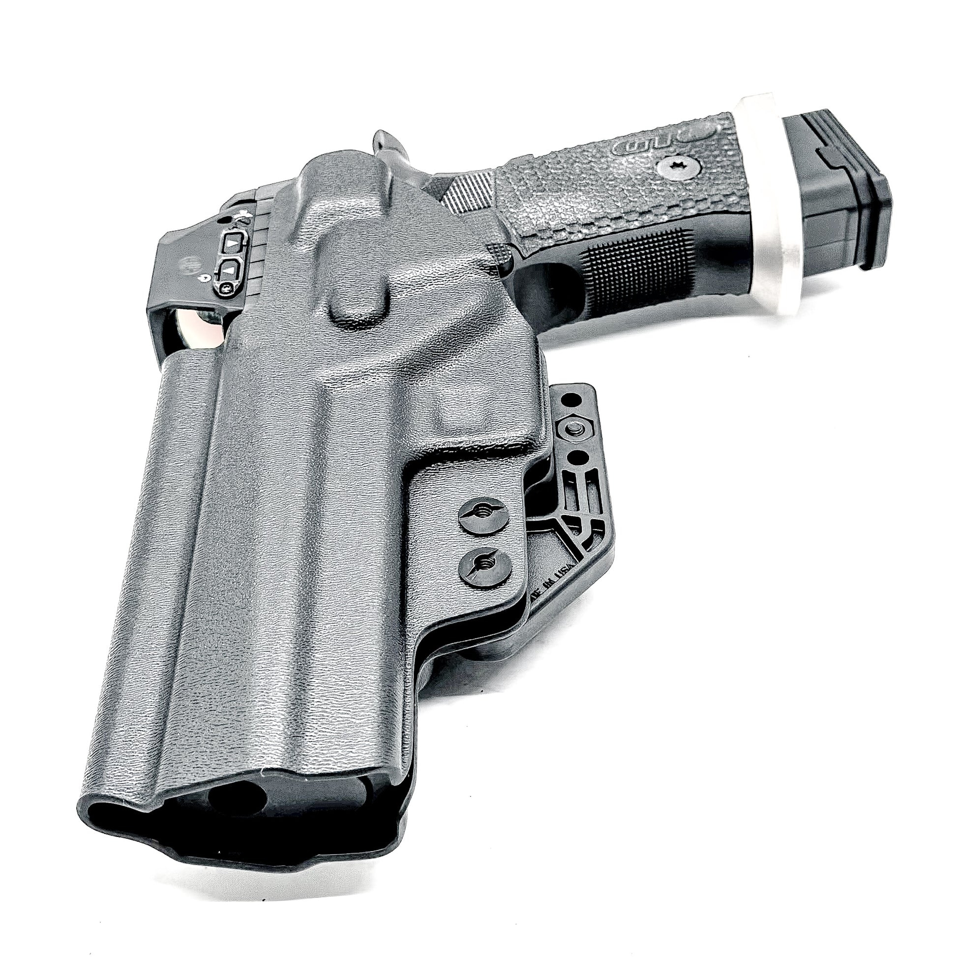Black, Inside Waistband (IWB) Holster for the Sig Sauer P211 GTO with a Monoblock and Modwing