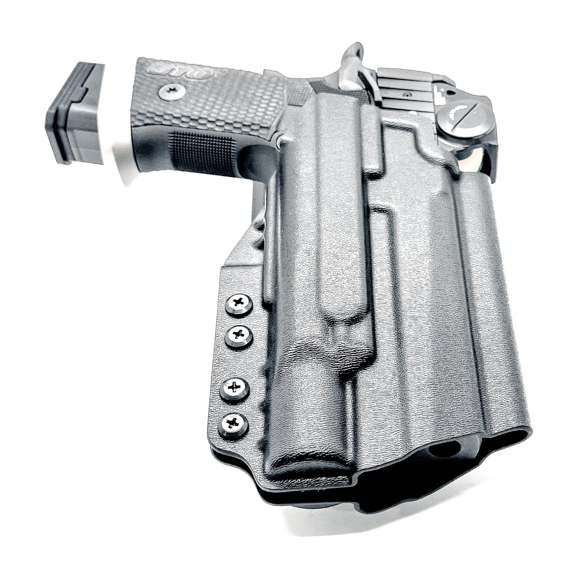 Sig Sauer P211 GTO duty & competition holster with Surefire X300U-A/B. Precision-molded .093" for secure retention and smooth draws. Made in the USA.