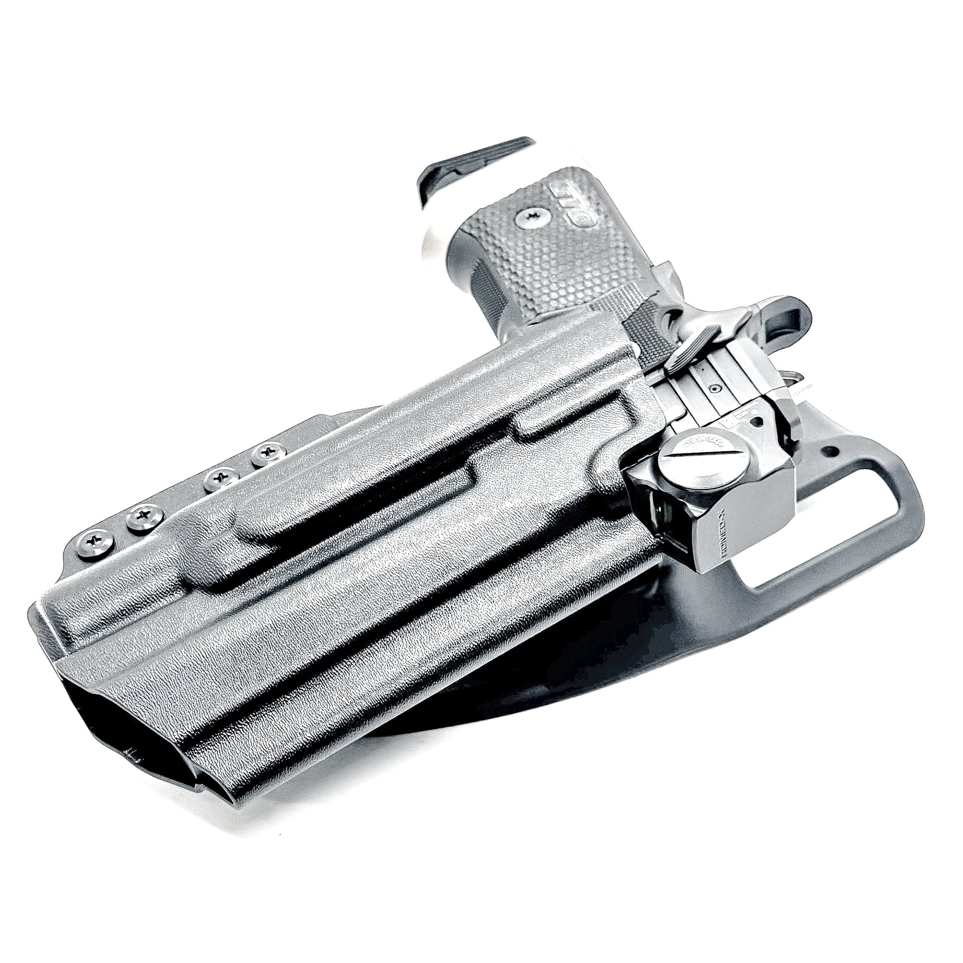 Sig Sauer P211 GTO duty & competition holster with Surefire X300U-A/B. Precision-molded .093" for secure retention and smooth draws. Made in the USA.