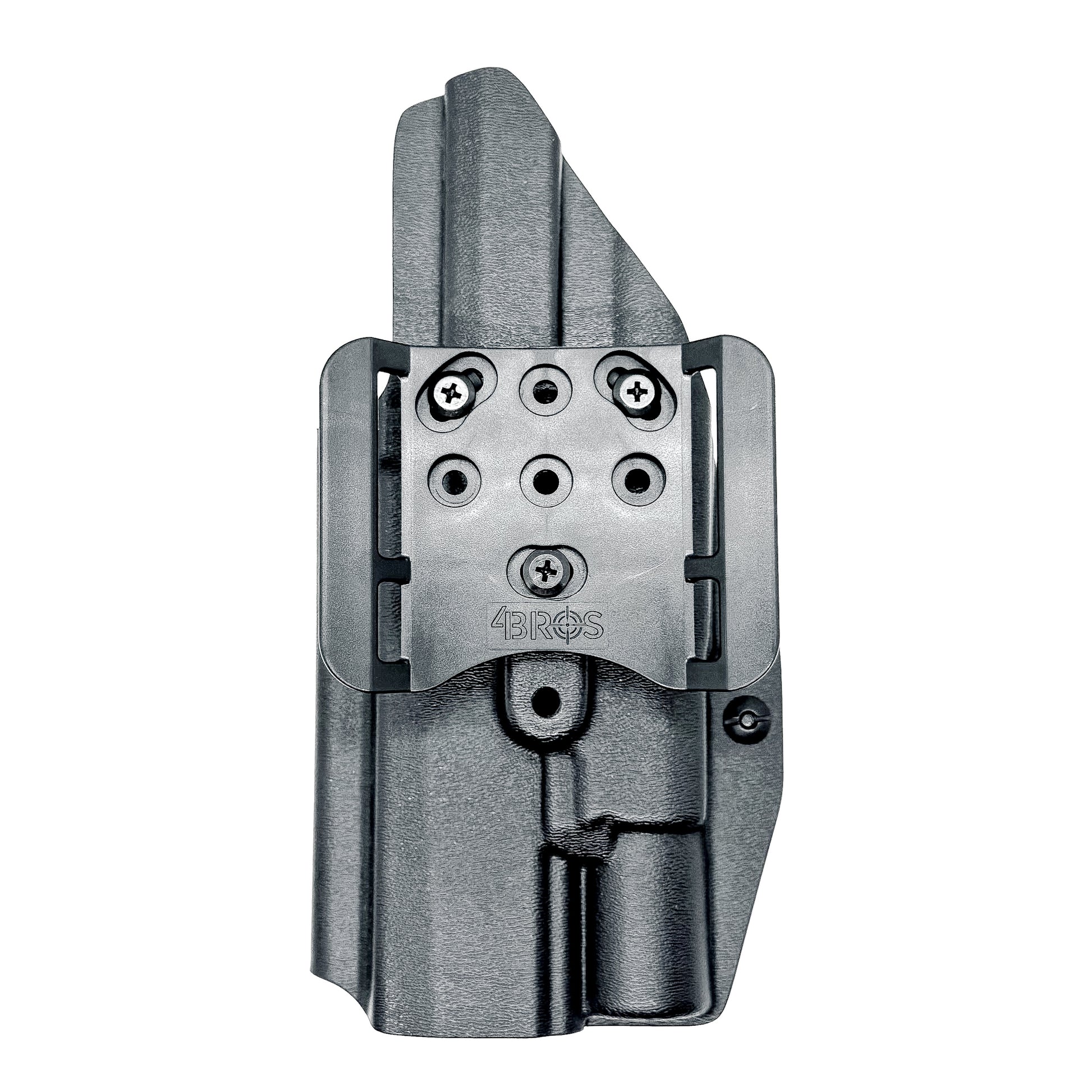 Black OWB Holster for the Sig Sauer P320 X5, Carry, M17. M18 & X-Five & Surefire X300U-A or B & Align Tactical Thumb Rest from Four Brothers Holsters