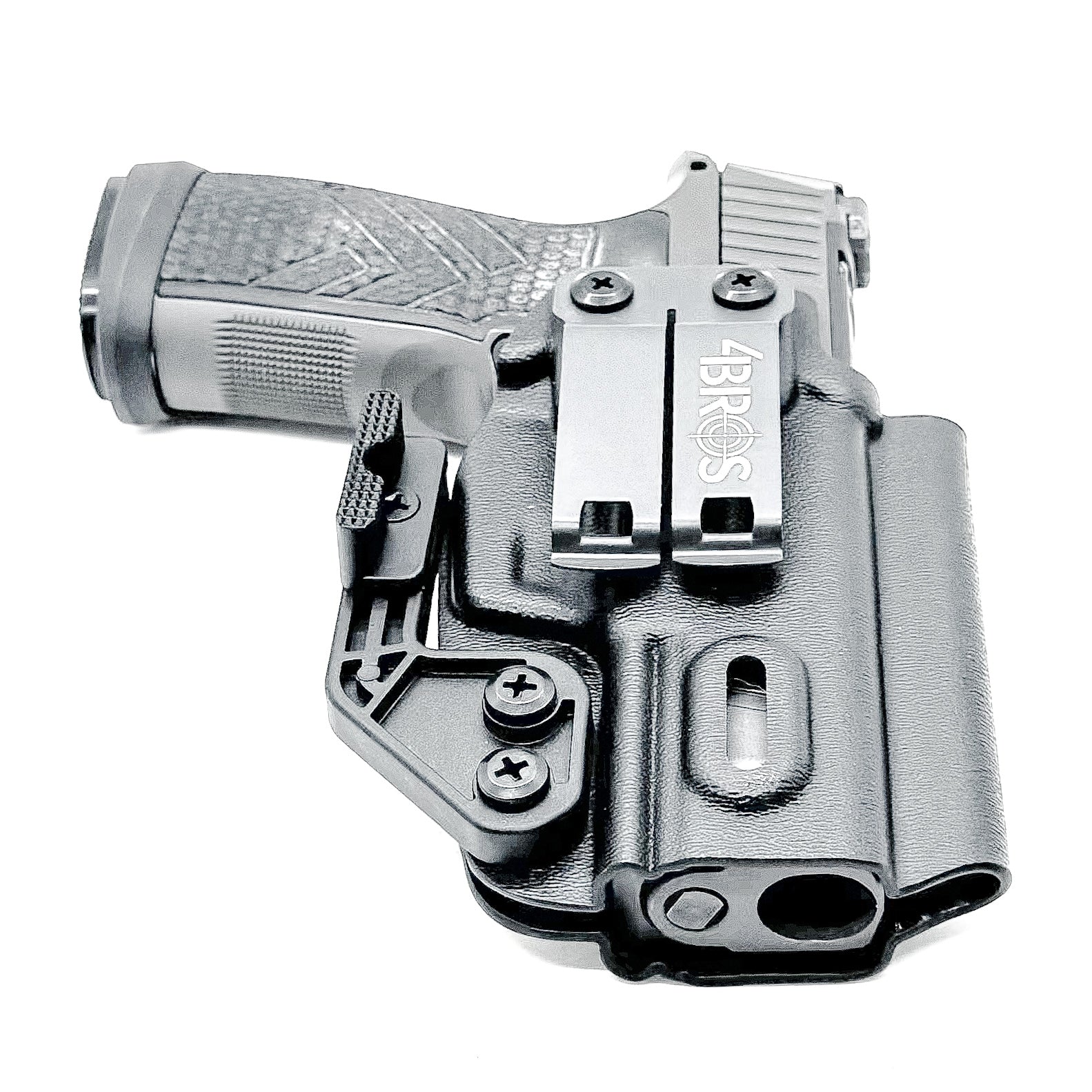 Inside Waistband IWB AIWB Kydex Holster for the Sig Sauer P365-AXG LEGION Gen 1 and Gen 2 from Four Brothers 4BROS Holsters.  Proudly made in the USA.