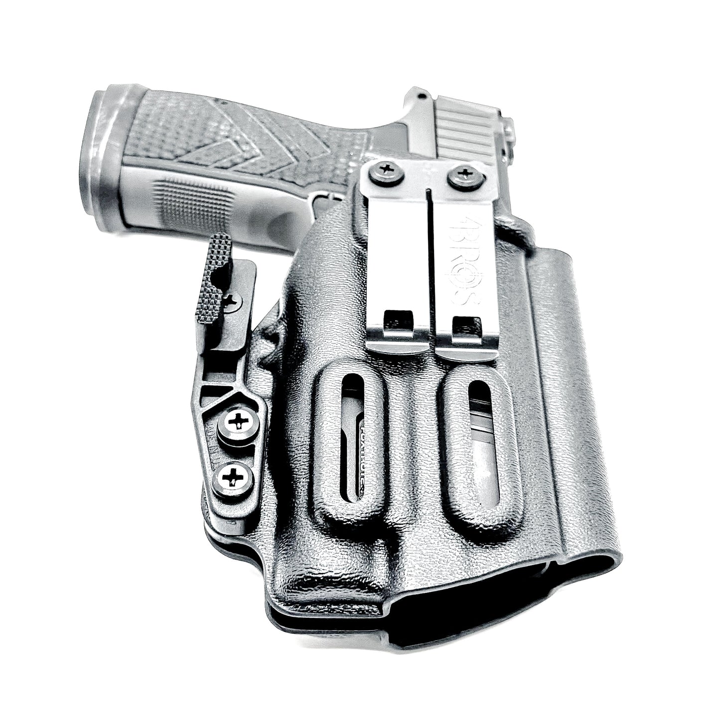 Inside Waistband IWB holster for Sig P365-AXG Legion with FOXTROT2R. Red dot ready, Enigma compatible, Gen 1 & Gen 2 specific. Made in USA.